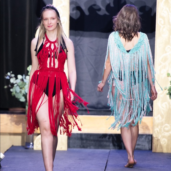 Handmade Macrame Crochet Dress Shibari Cut Out Designer Fashion Week - Picture 9 of 12